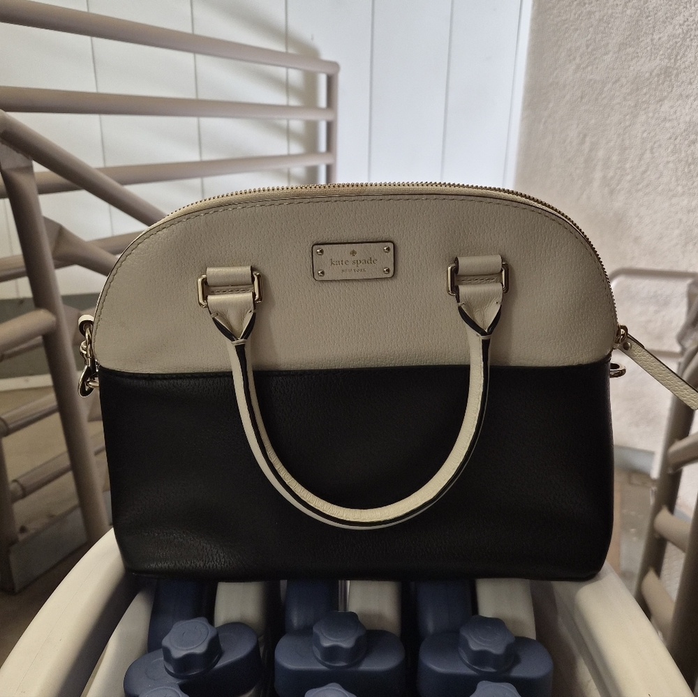 Kate Spade Two-Tone Black and Cream Satchel